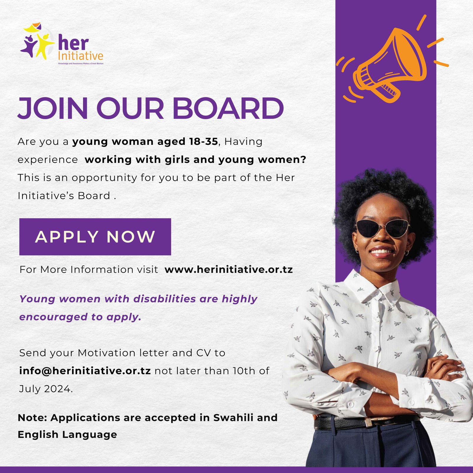JOIN OUR BOARD